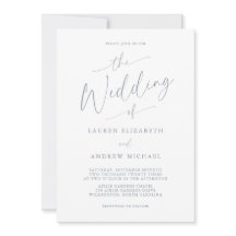 Dusty Blue Gray Elegant Romantic Wedding