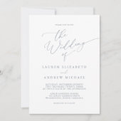 Dusty Blue Gray minimalist Weddenschap Kaart (Voorkant)