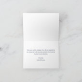 Dusty Blue Gray Modern Minimal Custom Note Wedding Bedankkaart (Binnen)
