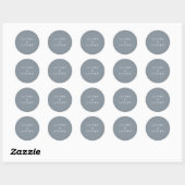 Dusty Blue Gray Modern Wedding Envelope zegels (Vel)