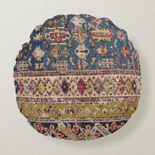 Dusty Blue Green Kuba II mosterdbanden Rond Kussen