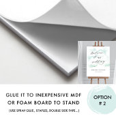 Dusty Blue, Green Waterverf Weddenschap Welkomstte Poster