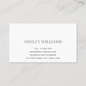 Dusty Blue Greenery Afstuderen Naam Kaart Naam Visitekaartje (Achterkant)