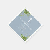 Dusty Blue Greenery Bloemen Bevestiging Servet (Hoek)