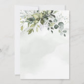 Dusty Blue Greenery Boho Wedding Rehearsal Dinner Kaart (Achterkant)