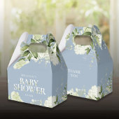 Dusty Blue Greenery Botanical Baby shower Bedankdoosjes