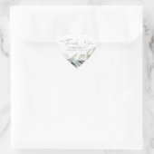 Dusty Blue Greenery Elegant Calligraphy Hartelijk  Hart Sticker (Tas)