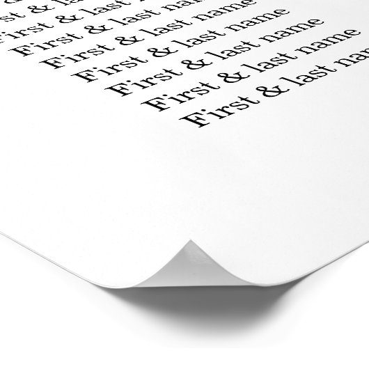 Dusty Blue Greenery Elegant Wedding Seding Chart Poster (Hoek)