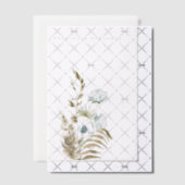 Dusty Blue Greenery en Dried Pampas Grass Wedding Vellum Uitnodigingen (Offset (Uitnodiging))