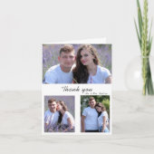 Dusty Blue Greenery Eucalyptus Leaves Wedding Bedankkaart (Voorkant)