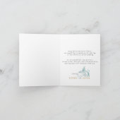 Dusty Blue Greenery Eucalyptus Leaves Wedding Bedankkaart (Binnen)