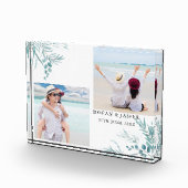 Dusty Blue Greenery Eucalyptus Leaves Wedding Fotoblokken (Rechts)