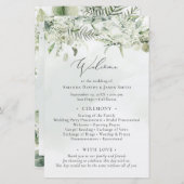 Dusty Blue Greenery Eucalyptus Wedding Programme (Voorkant / Achterkant)
