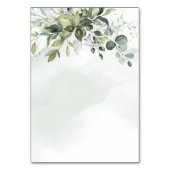 Dusty Blue Greenery Floral Wedding Enclosure Kaart (Achterkant)