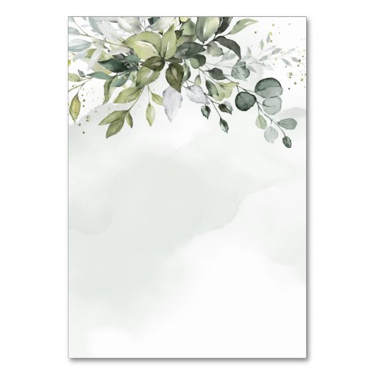 Dusty Blue Greenery Floral Wedding Enclosure Kaart (Achterkant)