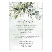 Dusty Blue Greenery Floral Wedding Enclosure Kaart (Voorkant)
