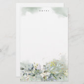 Dusty Blue Greenery Foliage Leaves Personalized Briefpapier (Voorkant / Achterkant)