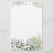 Dusty Blue Greenery Foliage Leaves Personalized Briefpapier (Voorkant)