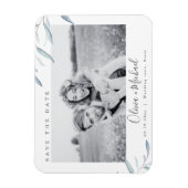 Dusty blue greenery foto's bruiloft, behalve de da magneet (Verticaal)