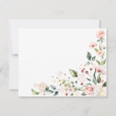 Dusty Blue Greenery Gepersonaliseerde briefpapier Notitiekaartje (Achterkant)