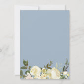 Dusty blue greenery iory floral bruiloft kaart (Achterkant)