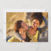 Dusty Blue Greenery Photos Wedding Save The Date (Achterkant)