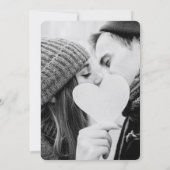 Dusty Blue Greenery Rustic Kraft Photo Wedding Kaart (Achterkant)