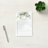 Dusty Blue Greenery Succulent Elegant om lijst te Post-it® Notes (Kantoor)