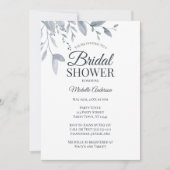 Dusty Blue Greenery Waterverf Vrijgezellenfeest Kaart (Voorkant)