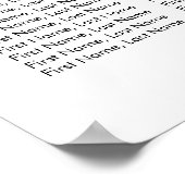 Dusty Blue Greenery Wedding Seating Chart Poster (Hoek)