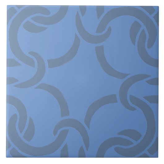 Dusty Blue Grey Celtic Knot Seamless Pattern Tile Tegeltje (Voorkant)