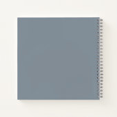 Dusty Blue Grey Minimalistisch Bruiloft Gastenboek Notitieboek (Achterkant)