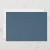 Dusty Blue Grey Modern Waterverf Bloemenbruiloft Kaart (Achterkant)