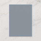 Dusty Blue Grey Modern Wedding RSVP Reageer Informatiekaartje (Achterkant)