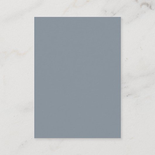 Dusty Blue Grey Modern Wedding RSVP Reageer Informatiekaartje (Achterkant)