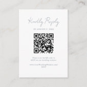 Dusty Blue Grey Modern Wedding RSVP Reageer Informatiekaartje (Voorkant)