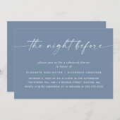 Dusty Blue Grey repetitie diner. nautische bruilof Kaart (Voorkant / Achterkant)