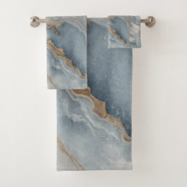 Dusty Blue Grey Tan Beige Abstract Bad Handdoek