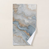 Dusty Blue Grey Tan Beige Abstract Bad Handdoek (Handdoek)