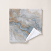 Dusty Blue Grey Tan Beige Abstract Bad Handdoek (Wasdoekje)
