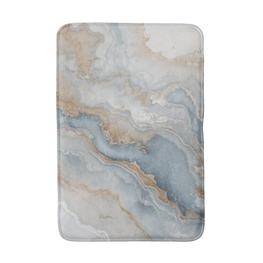 Dusty Blue Grey Tan Beige Abstract Badmat (Voorkant Verticaal)