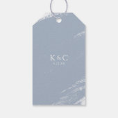 Dusty Blue Grey Waterverf Vrijgezellenfeest Favor Cadeaulabel (Achterkant)