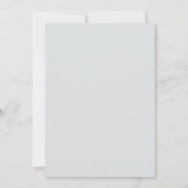 Dusty Blue Grey White Minimalist Elegant Wedding Kaart (Achterkant)