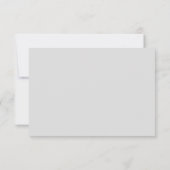Dusty Blue Grey White Stripes Elegant Wedding RSVP Kaart (Achterkant)