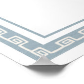 Dusty Blue Grieks Lijst doop welkom Poster (Hoek)