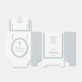 Dusty Blue Grieks Lijst dooptent Bedankdoosjes (Uitgevouwen)