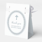 Dusty Blue Grieks Lijst dooptent Bedankdoosjes (Achterkant)