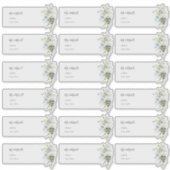 Dusty Blue Gum Gast Adresetiketten Sticker (Voorkant)