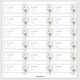 Dusty Blue Gum Gast Adresetiketten Sticker