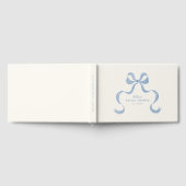 Dusty Blue Hand Drawn Bow Bridal Shower Gastenboek (Volledig)